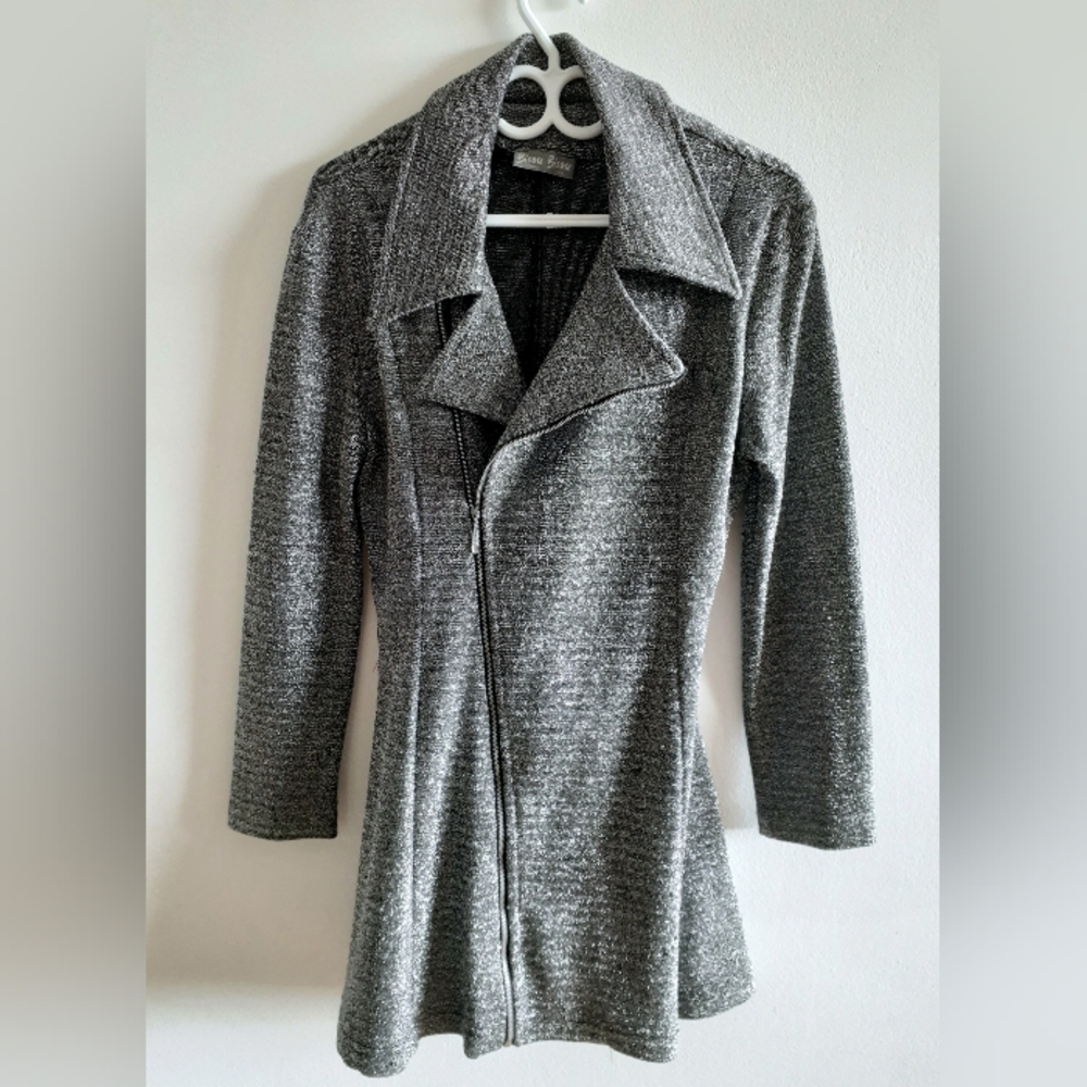 Silver Asymmetric Jacket-dress, M-L
